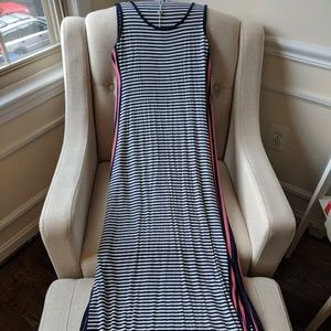 NEW Max Studio maxi dress w stripes (size S, tags)
